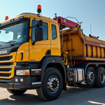 Camion à benne basculante d'occasion en extérieur