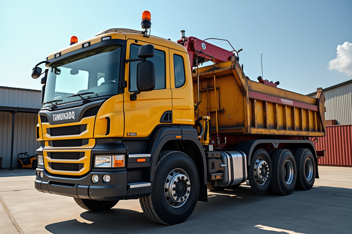 Camion à benne basculante d'occasion en extérieur