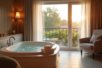 Chambre d'hôtel cosy en Normandie avec jacuzzi privé