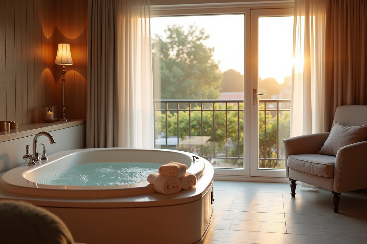 Chambre d'hôtel cosy en Normandie avec jacuzzi privé