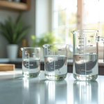 Plan de la cuisine moderne avec pichet d'eau de 400 ml