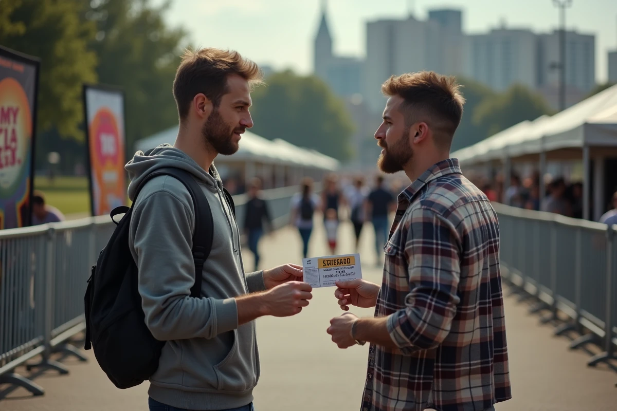 Deux hommes discutant près de l