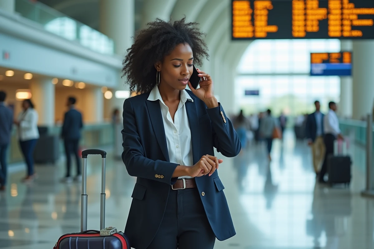 Femme caribbean en voyage à l
