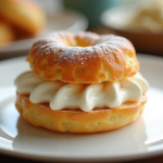 ParisBrest praliné sur une assiette blanche